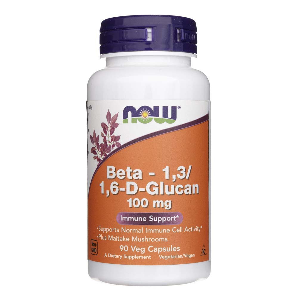 NOW FOODS Beta 1,3/1,6 D glikāns 100 mg – 90 kapsulas