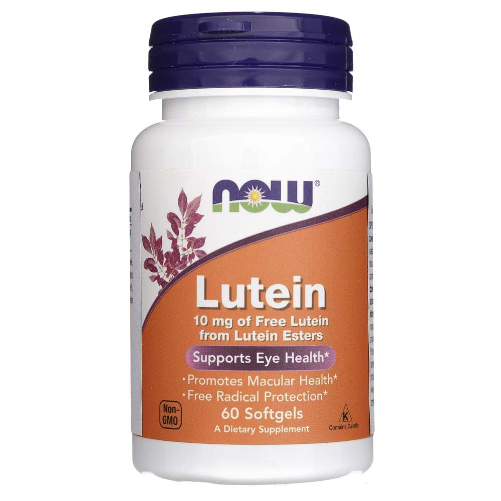 NOW FOODS luteīns 10 mg – 60 kapsulas