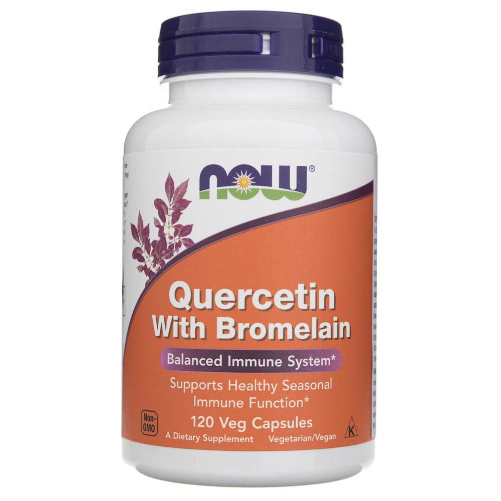 NOW FOODS Kvercetīns ar bromelīnu – 120 kapsulas