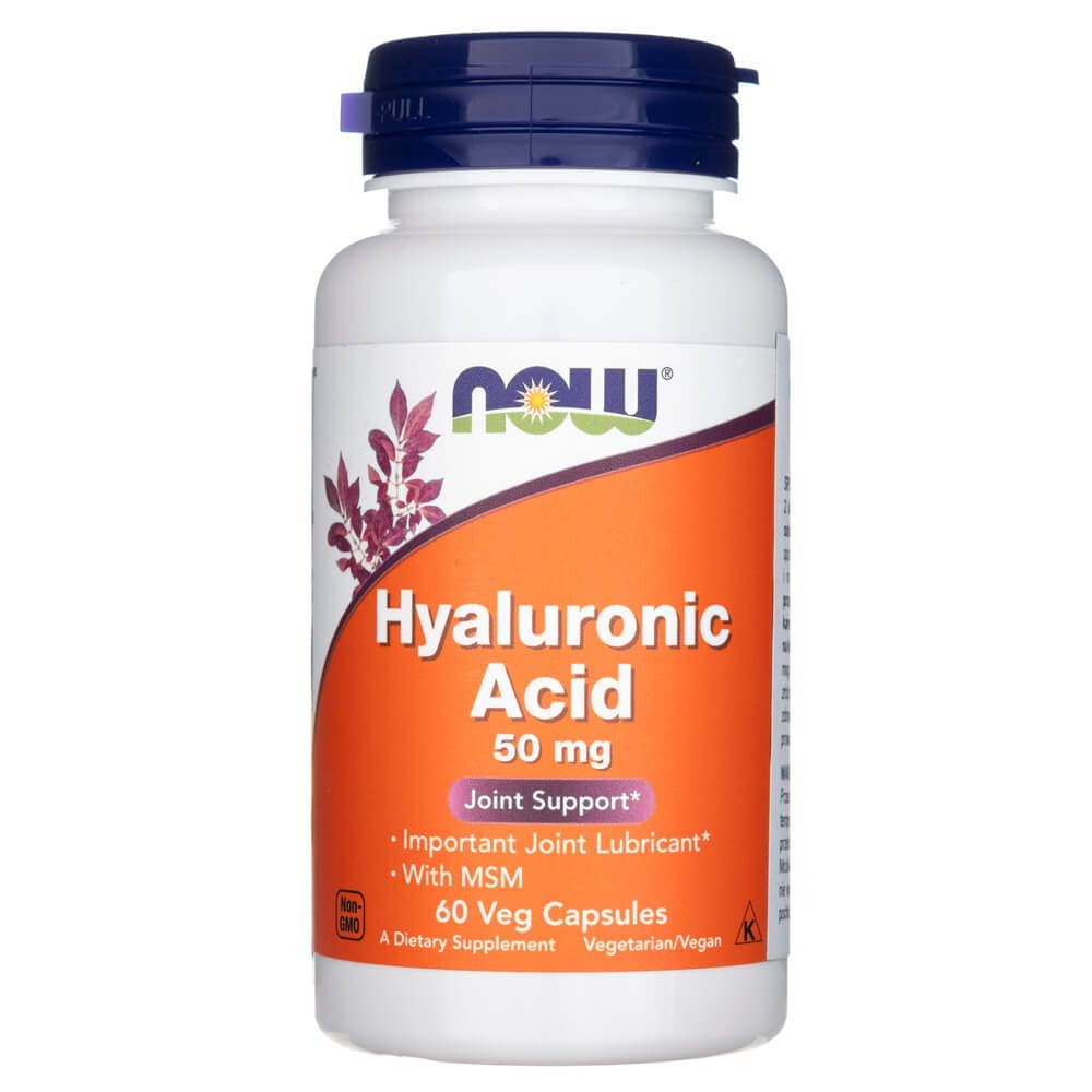 NOW FOODS hialuronskābe 50 mg – 60 kapsulas