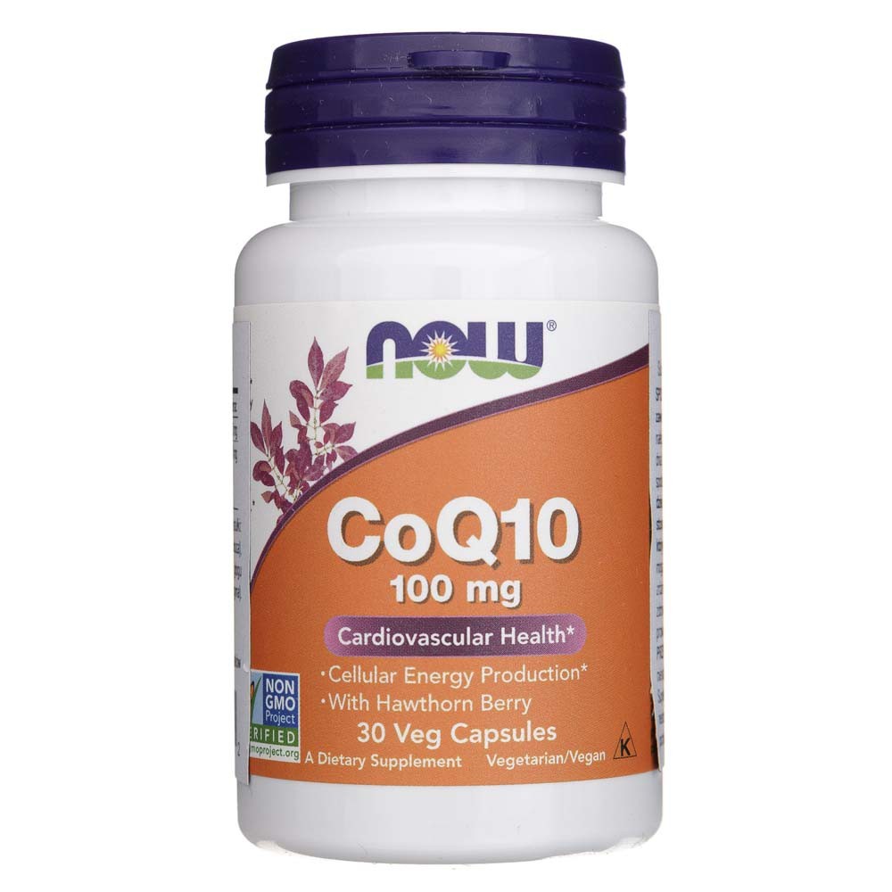 NOW FOODS CoQ10 100 mg ar vilkābeles ogām – 30 kapsulas