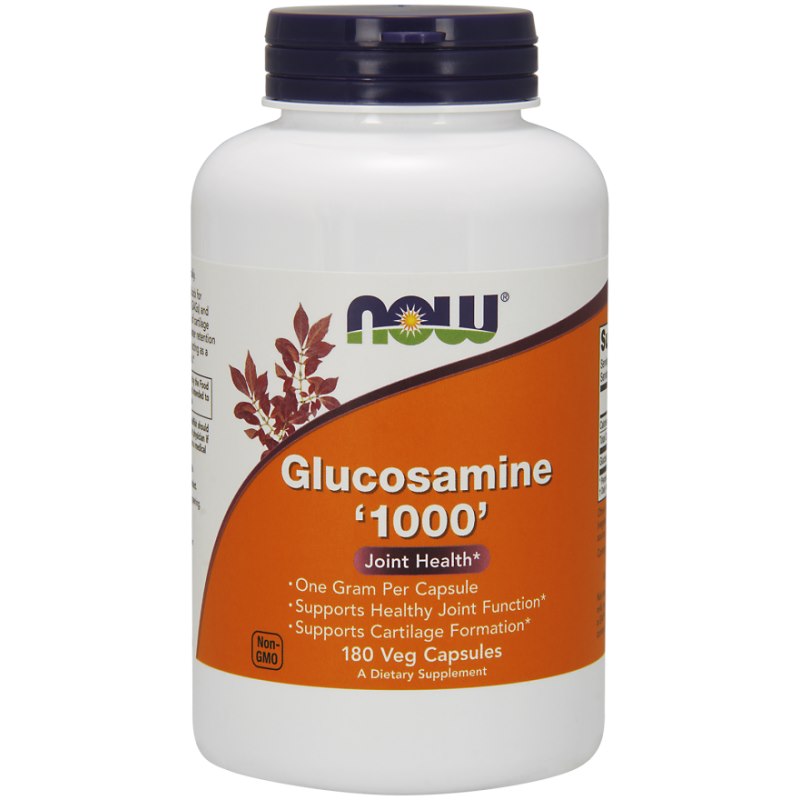 NOW FOODS glikozamīns HCl 1000 mg – 180 kapsulas