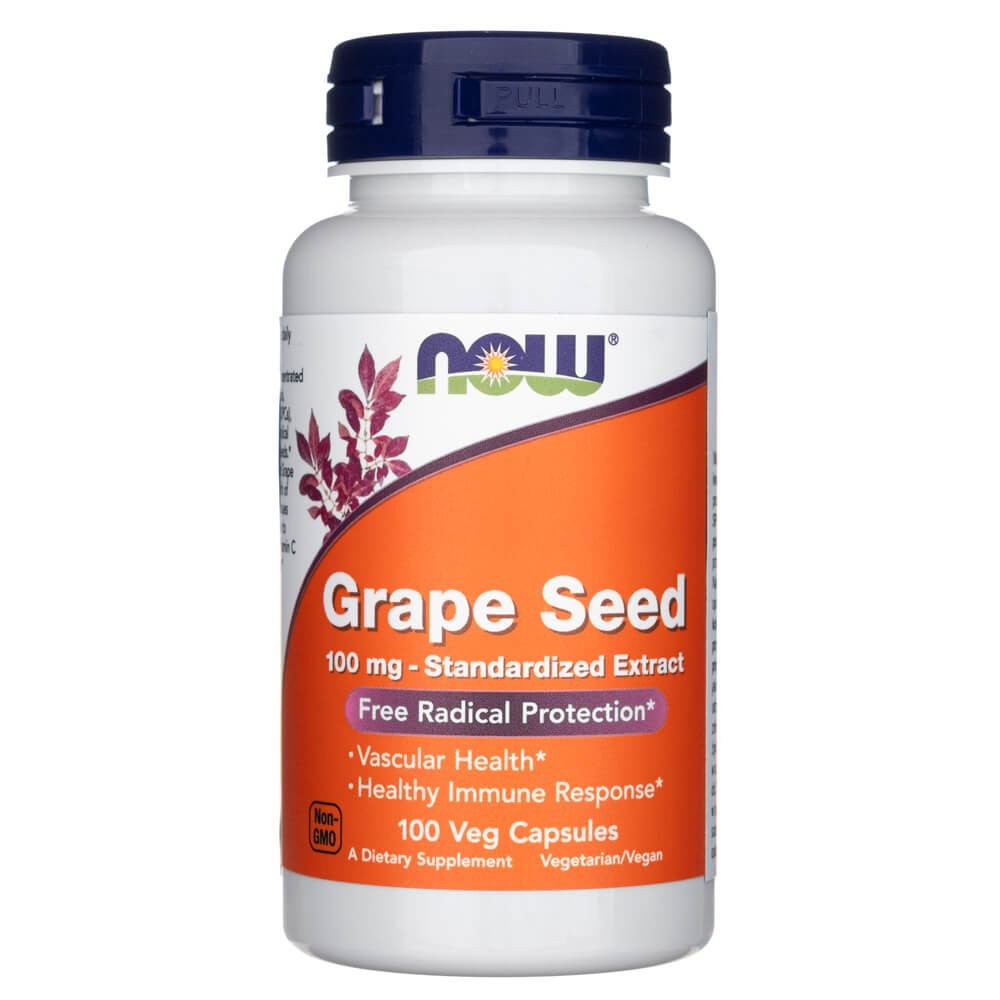NOW FOODS Vīnogu sēklu ekstrakts 100 mg – 100 kapsulas