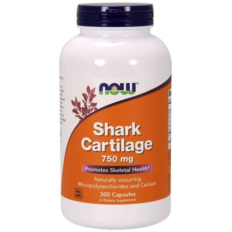 NOW FOODS Haizivs skrimslis 750 mg – 300 kapsulas