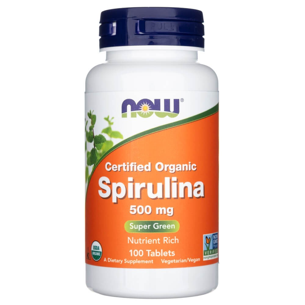 NOW FOODS Spirulīna 500 mg – 100 tabletes