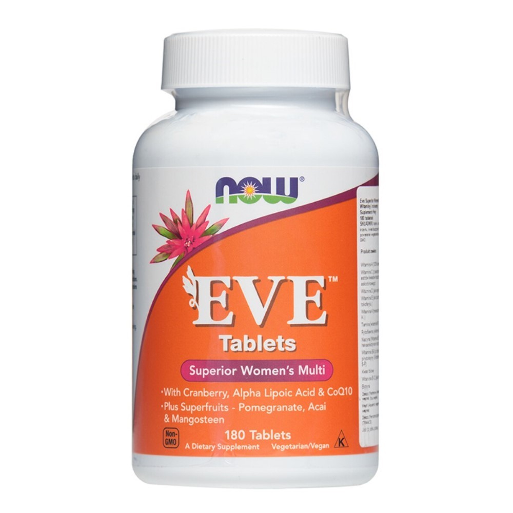 NOW FOODS EVE multivitamīnu komplekss sievietēm – 180 tabletes