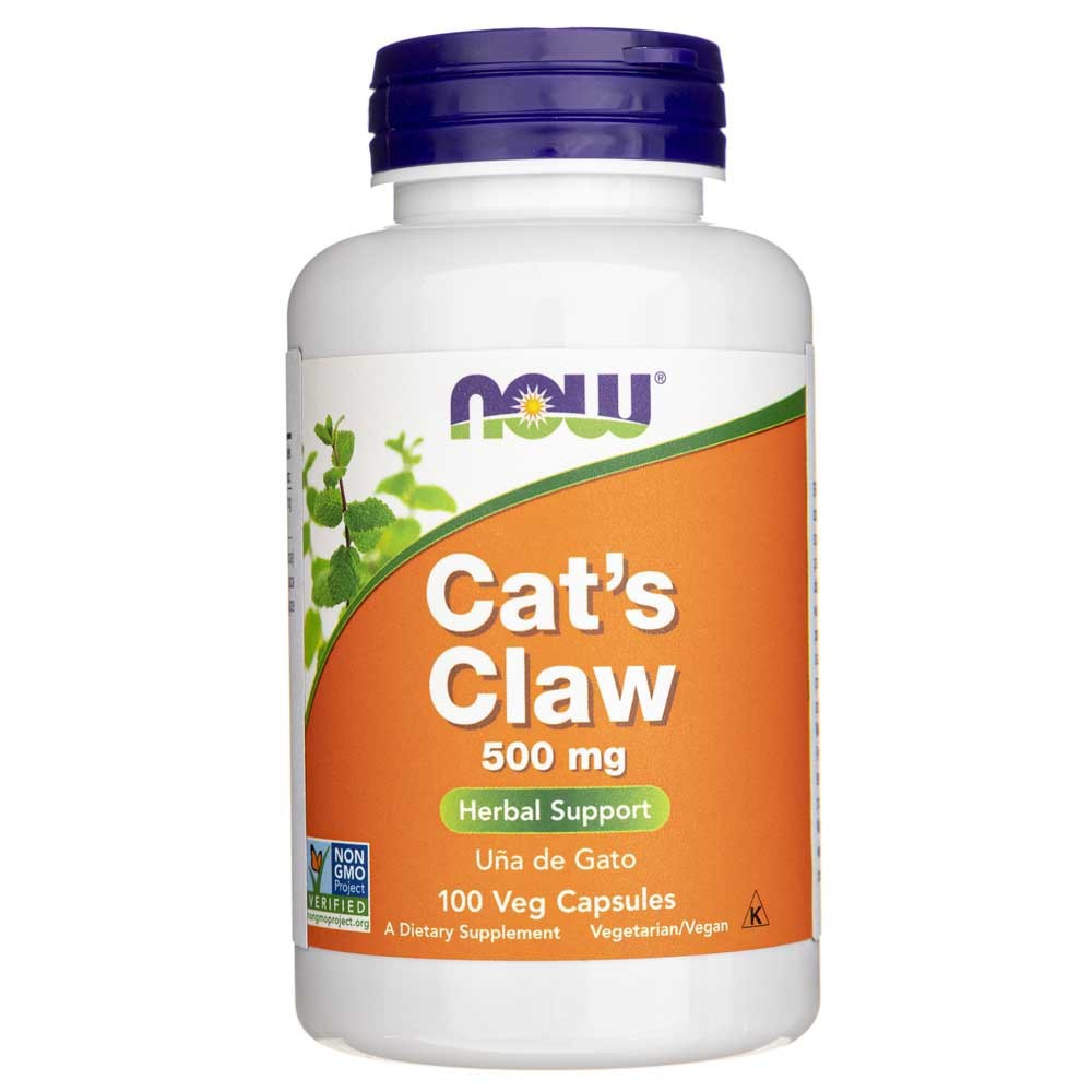 NOW FOODS matainā kaķa nags 500 mg – 100 kapsulas