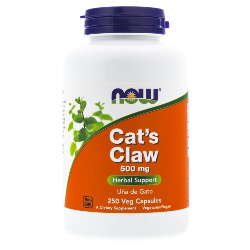 NOW FOODS matainā kaķu naga 500 mg – 250 kapsulas