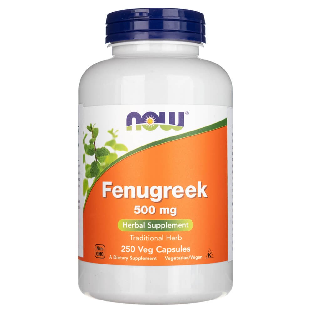 NOW FOODS grieķu trigonella 500 mg – 250 kapsulas