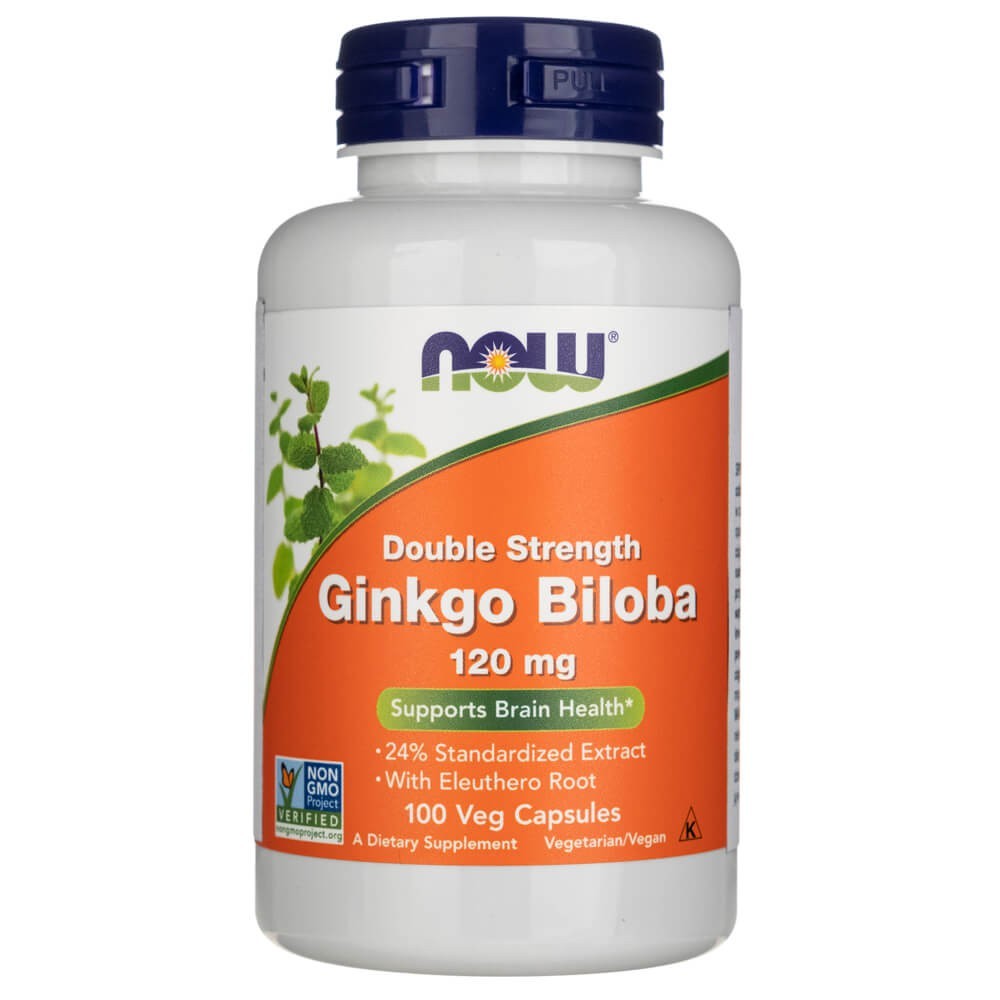 NOW FOODS ginkgo (Ginkgo Biloba) 120 mg – 100 kapsulas