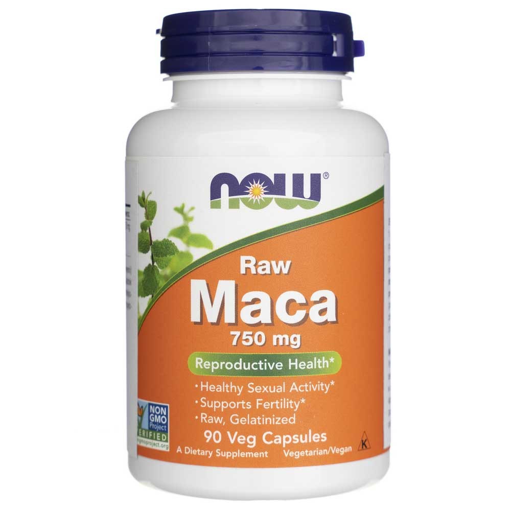 NOW FOODS Raw Maca 750 mg – 90 kapsulas