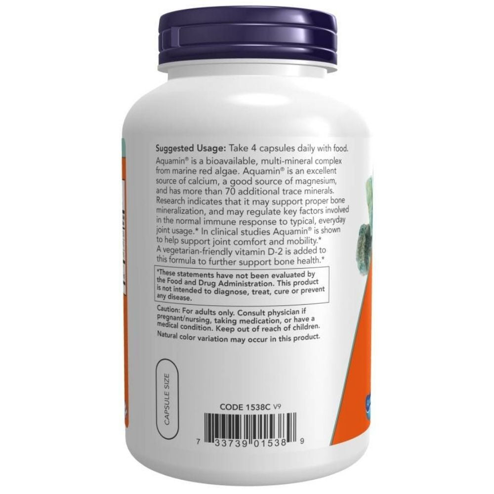 NOW FOODS sarkanie minerālie aļģes Aquamin® - 180 kapsulas