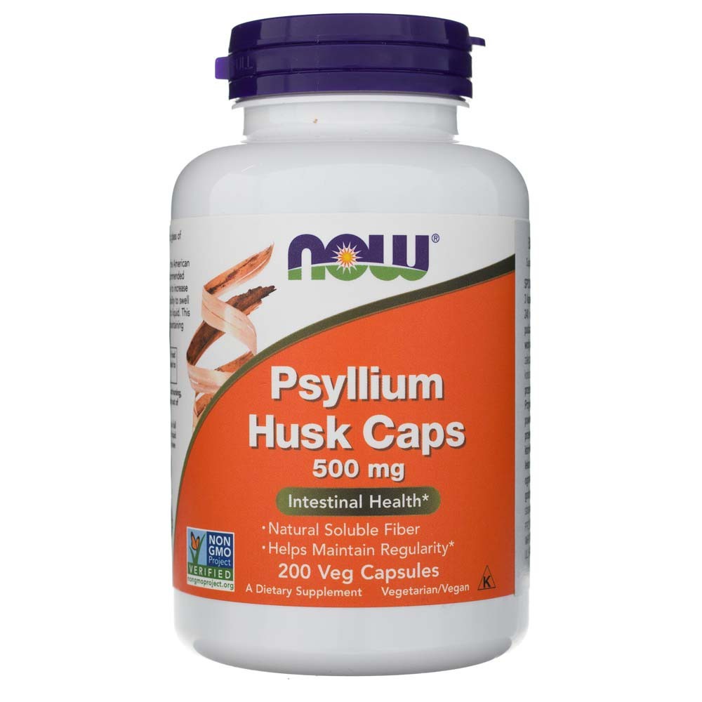 NOW FOODS Psyllium Husk 500 mg – 200 kapsulas