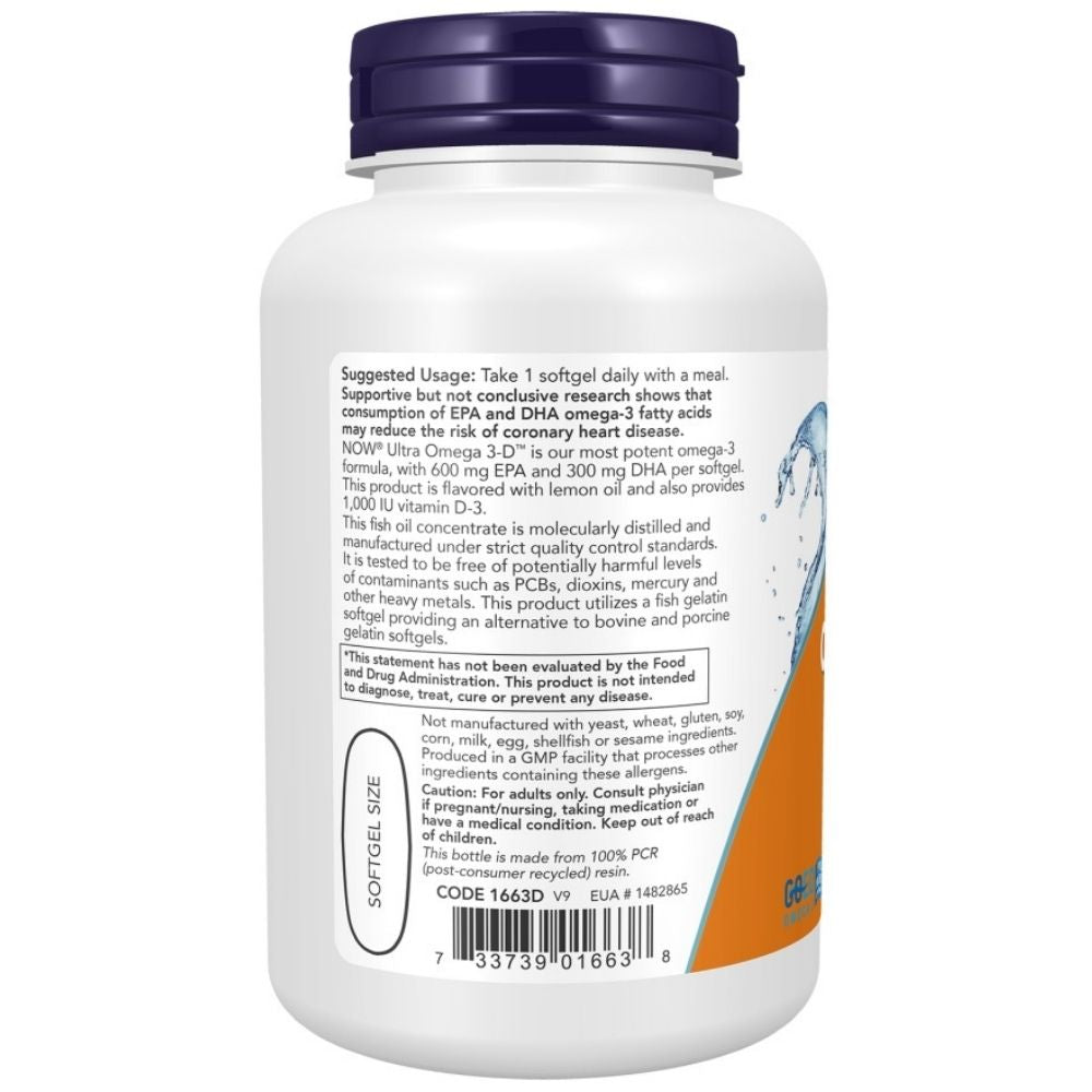 NOW FOODS Ultra Omega 3-D 1200 mg – 90 kapsulas