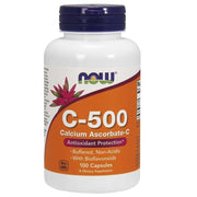 NOW FOODS C-500 buferizēts (kalcija L-askorbāts) – 100 kapsulas