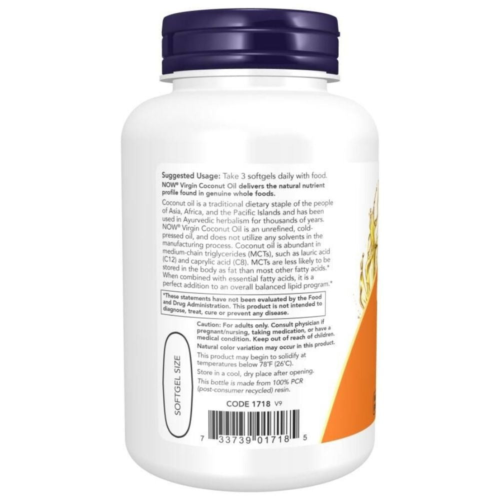 NOW FOODS kokosriekstu eļļa 1000 mg – 120 kapsulas