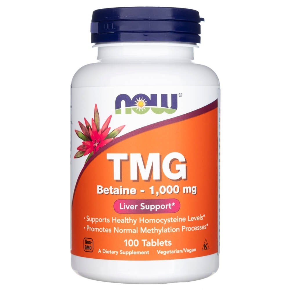 NOW FOODS TMG betaīns 1000 mg – 100 tabletes