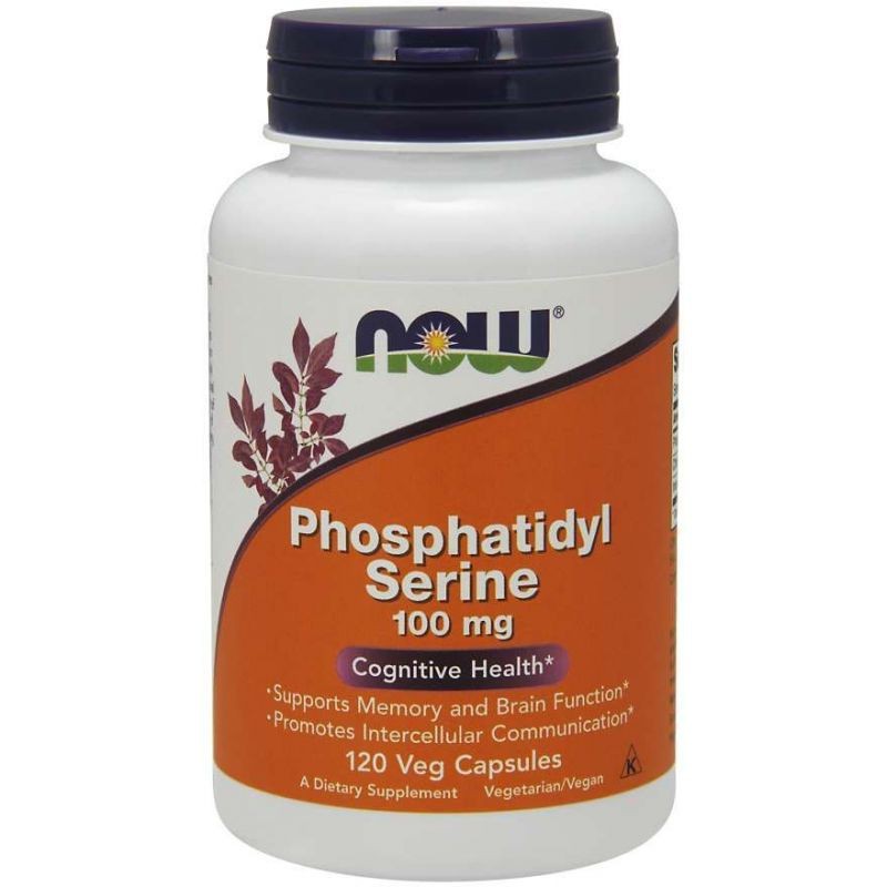 NOW FOODS fosfatidilserīns 100 mg – 120 kapsulas
