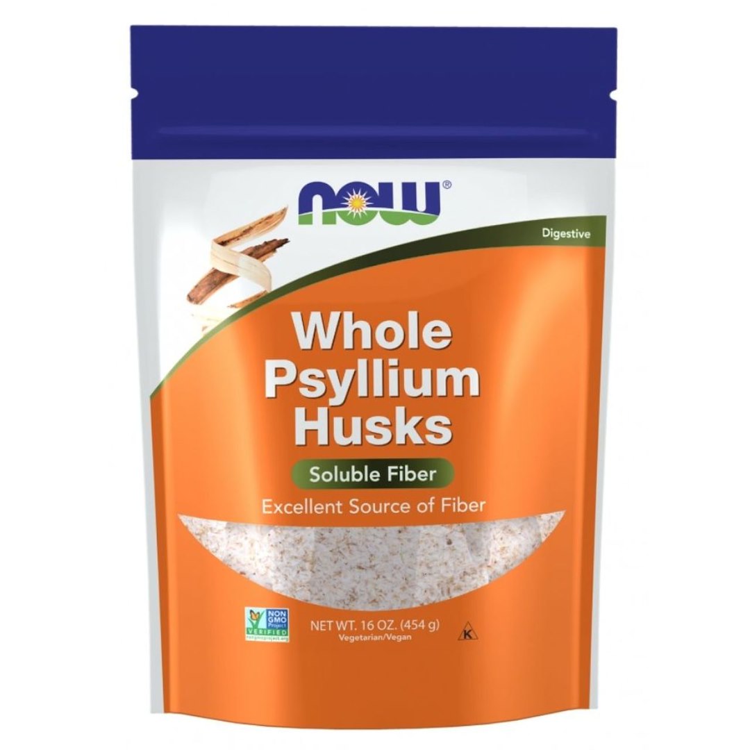 NOW FOODS ceļteku sēnalas – 454 g (Whole Psyllium Husks)