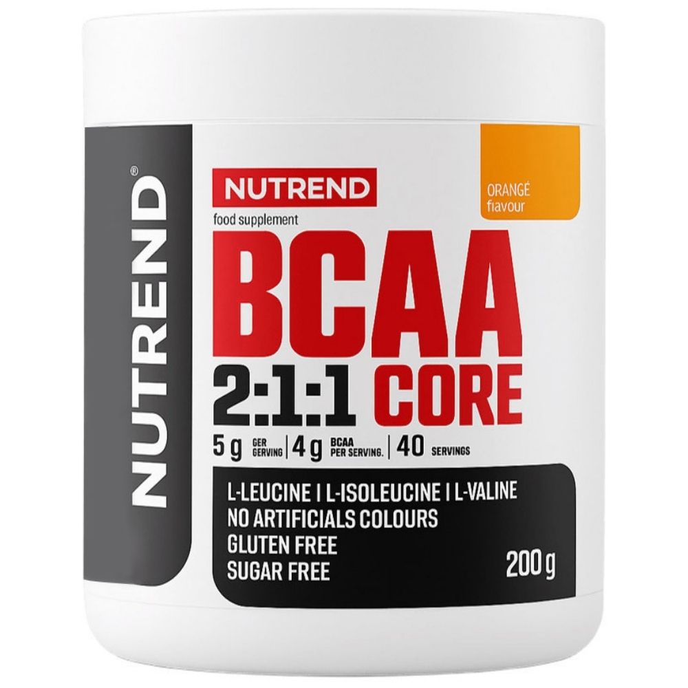 Nutrend BCAA 2:1:1 Core, apelsīnu garša - 200 g