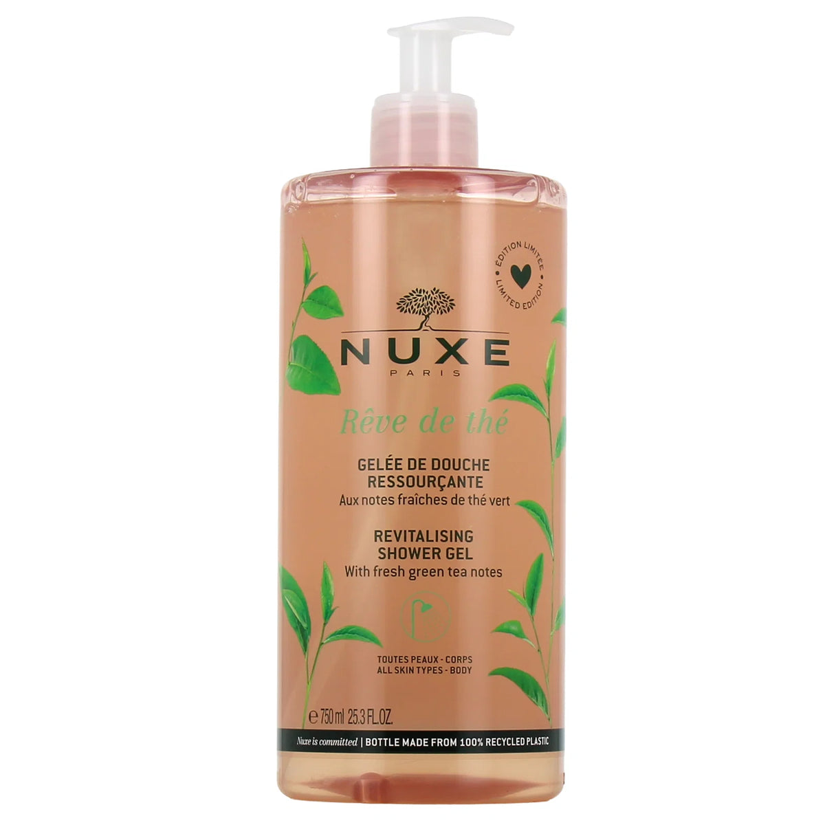 Nuxe, Reve de The, Revitalising, Shower Gel, For All Skin Types, 750 ml