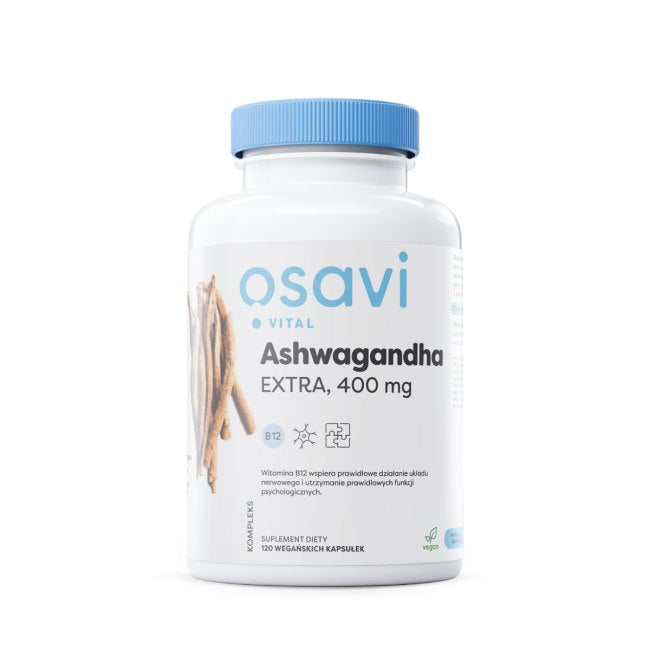 Osavi Ashwagandha Extra 400 mg — 120 veģetārās kapsulas