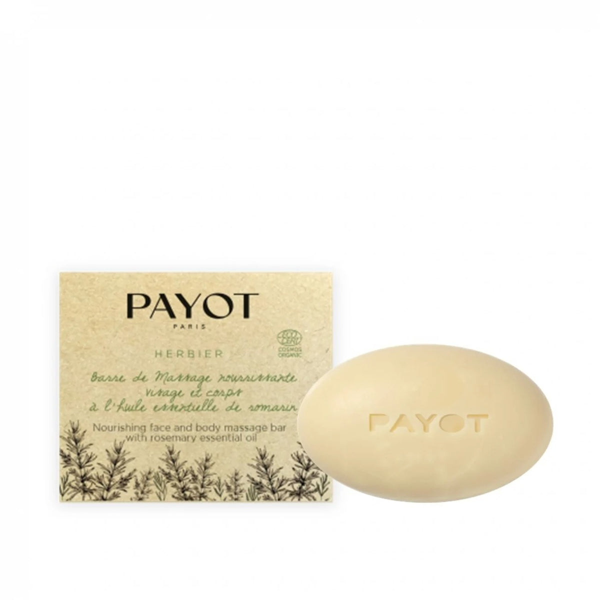 Payot, Herbier, Nourishing, Massage Soap Bar, Rosemary Essential Oil, For Face & Body, 50 g