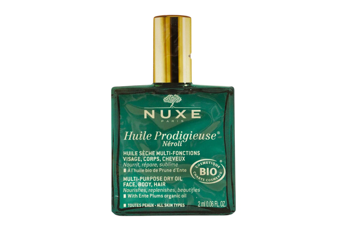 Divkāršs komplekts Nuxe Huile Prodigieuse daudzfunkcionāla neroli ķermeņa eļļa sejai, ķermenim un matiem 2 gab., 12 ml