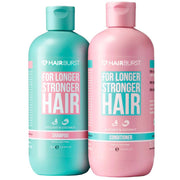 Hairburst komplekts: Longer Stronger stiprinošs matu šampūns matu augšanai, 350 ml + Longer Stronger stiprinošs matu kondicionieris matu augšanai, 350 ml