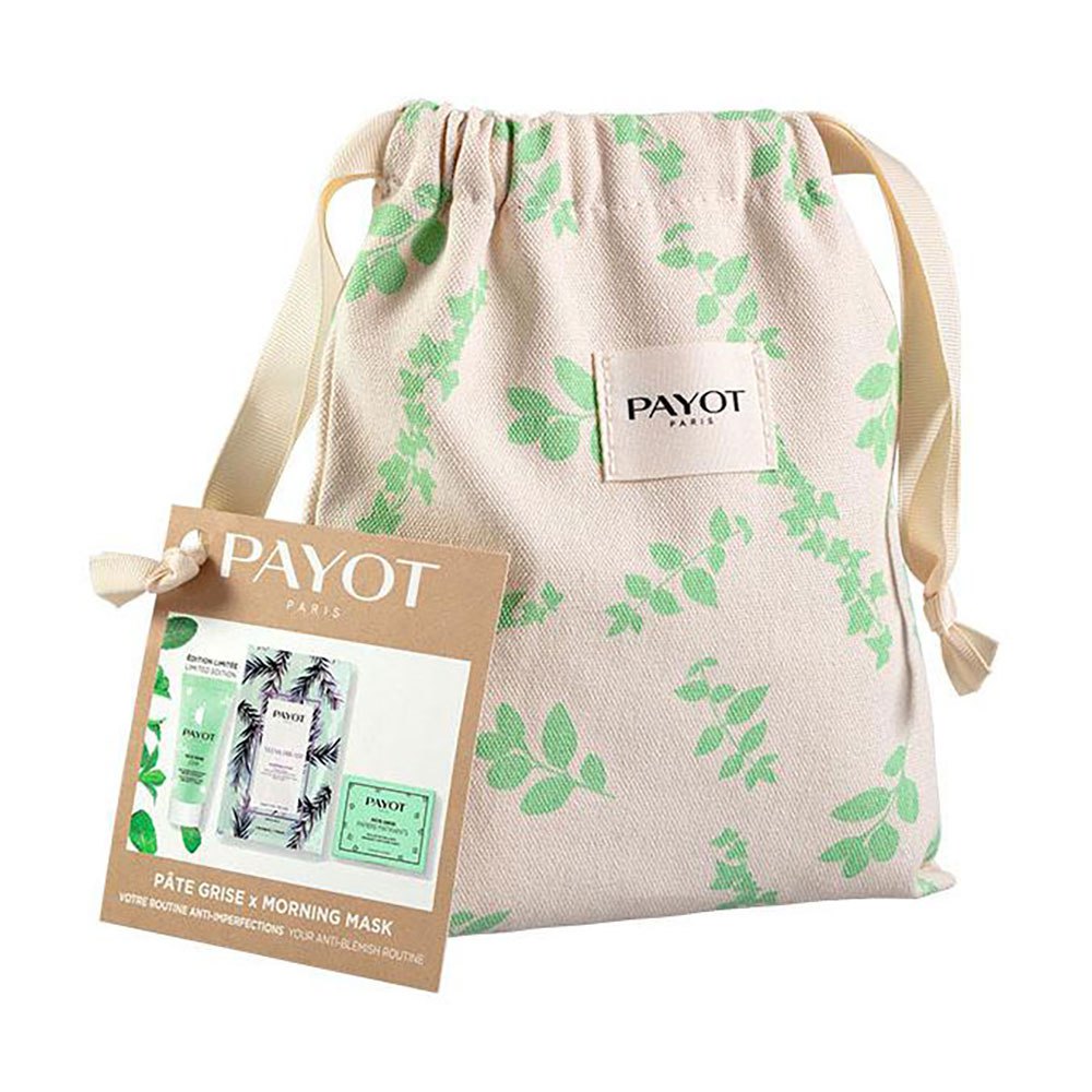Payot komplekts: matējošs atjaunojošs dienas sejas gēls Pate Grise, 30 ml + attīroša sejas maska ar baltās tējas ekstraktu rītam Teens Dream, 19 g + Pate Grise salvetes, 50 gab.