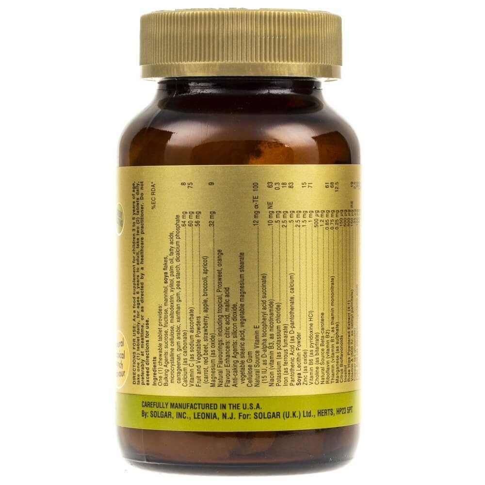 SOLGAR Kangaroo vitamīni bērniem (tropu garšas) – 60 košļājamās tabletes