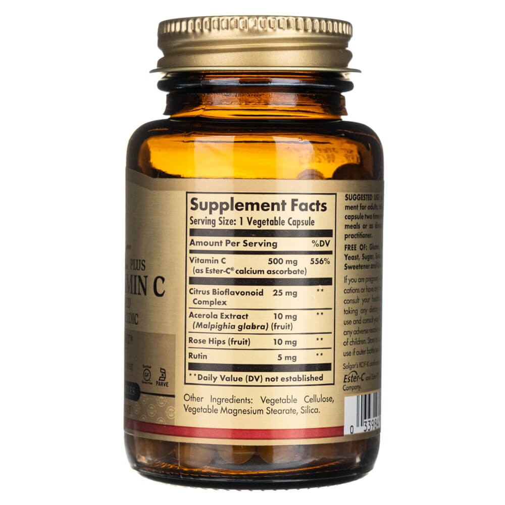 SOLGAR Ester-C un C vitamīns 500 mg – 50 kapsulas