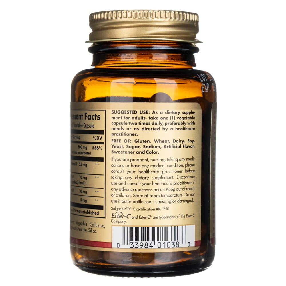 SOLGAR Ester-C un C vitamīns 500 mg – 50 kapsulas
