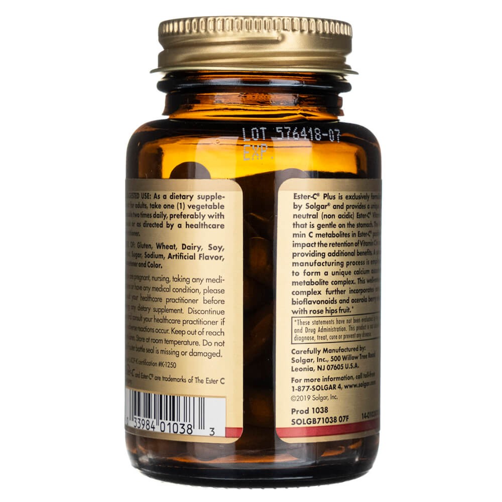 SOLGAR Ester-C un C vitamīns 500 mg – 50 kapsulas