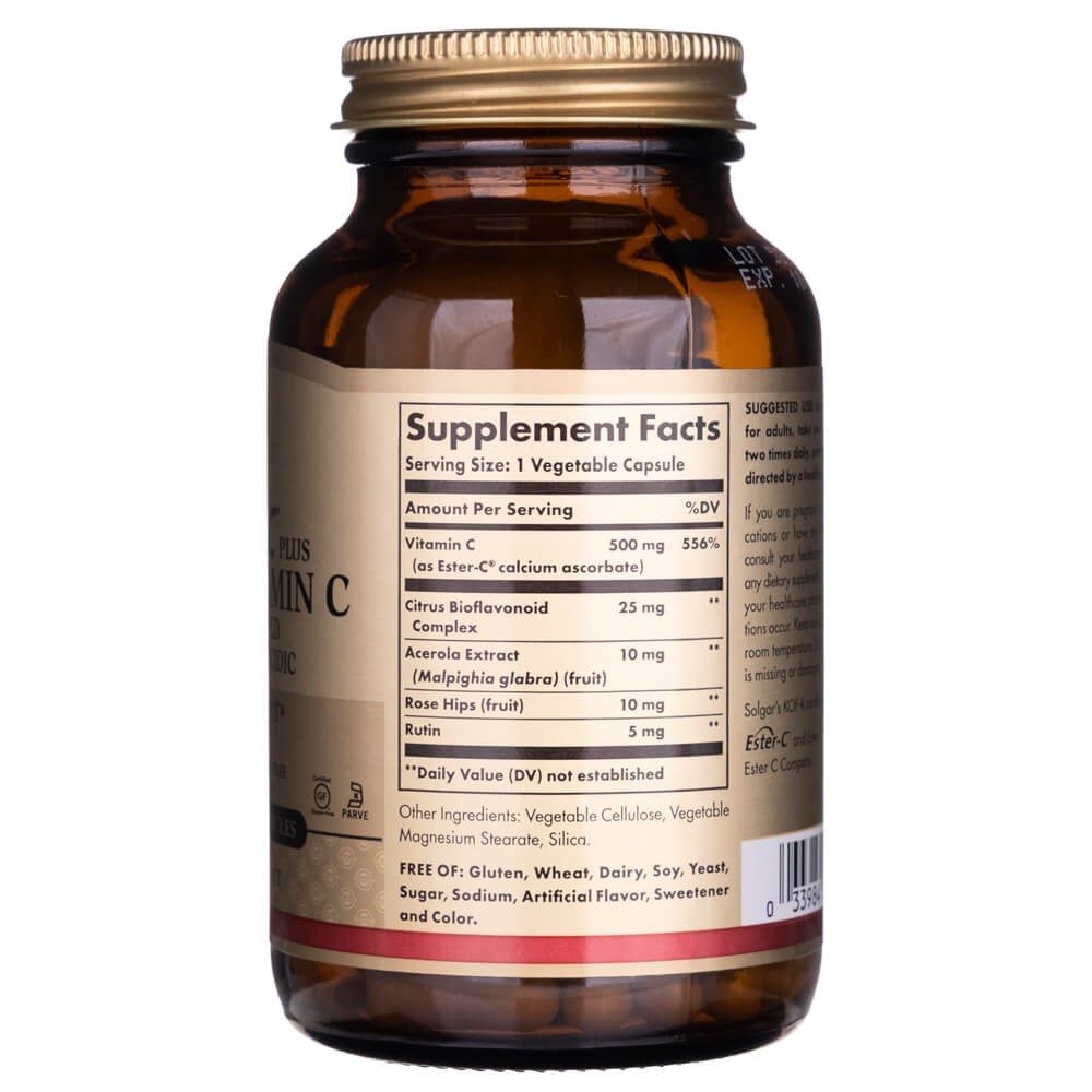SOLGAR Ester-C un C vitamīns 500 mg – 100 kapsulas