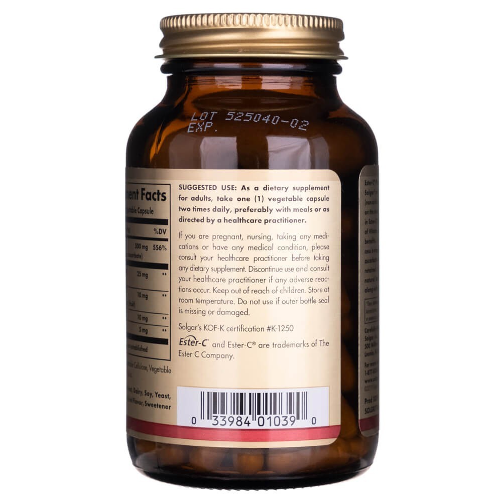 SOLGAR Ester-C un C vitamīns 500 mg – 100 kapsulas