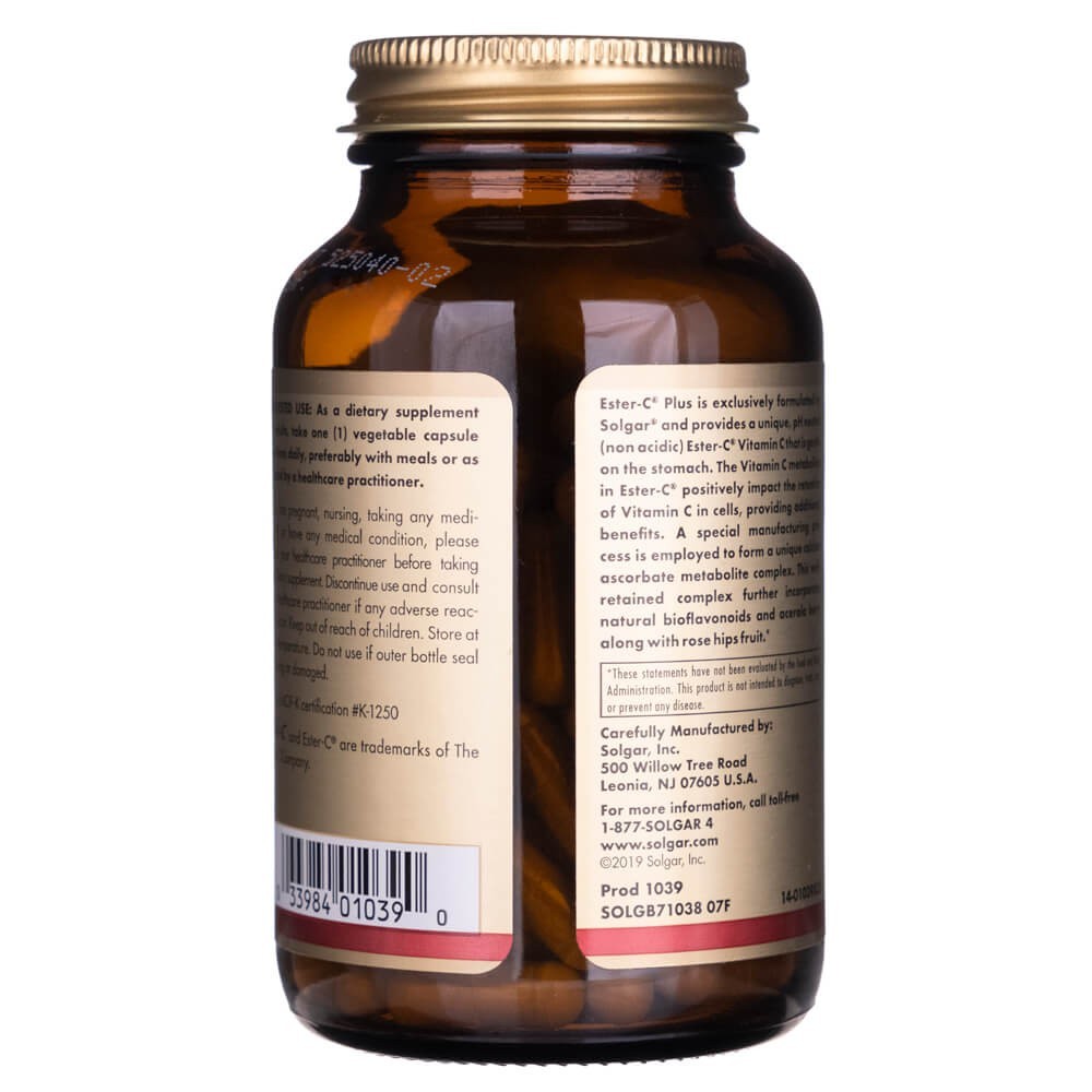 SOLGAR Ester-C un C vitamīns 500 mg – 100 kapsulas