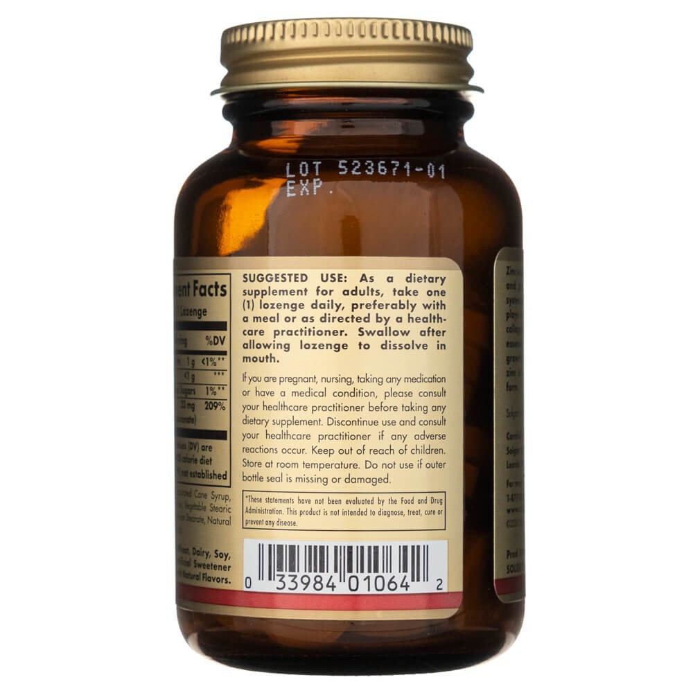 SOLGAR Flavo-Zinc cinks – 50 pastilēs