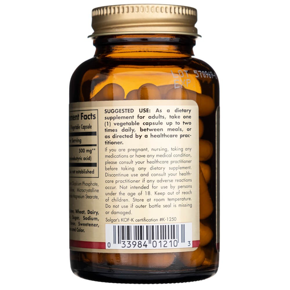 SOLGAR GABA 500 mg - 50 kapsulas