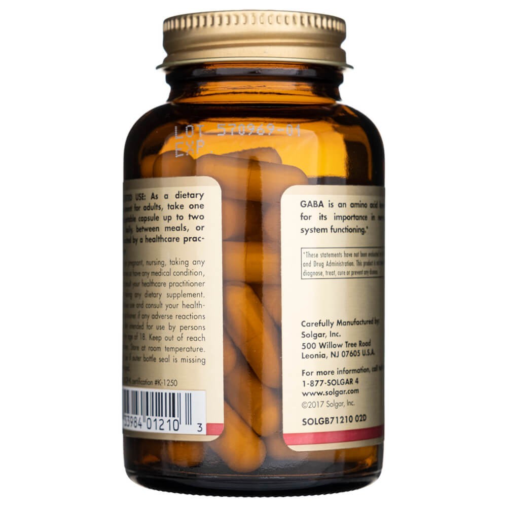 SOLGAR GABA 500 mg - 50 kapsulas