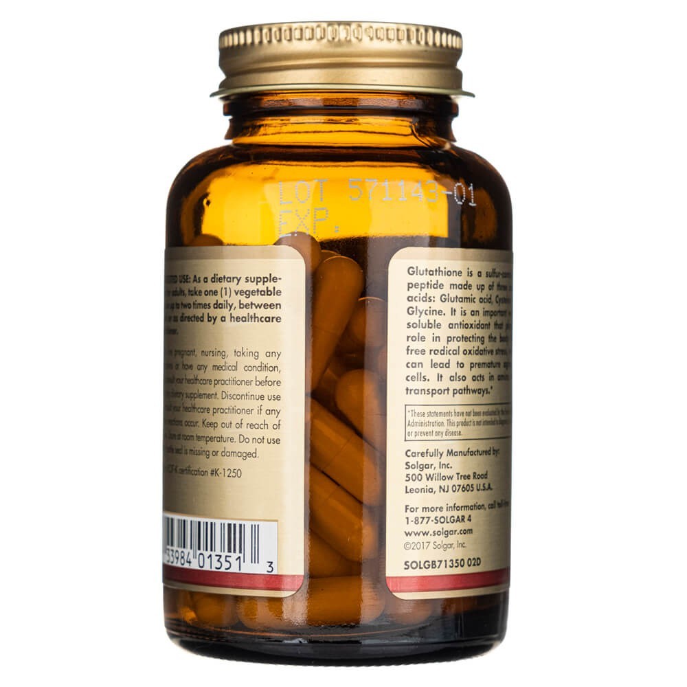 SOLGAR reducēts L-glutations 250 mg – 60 kapsulas