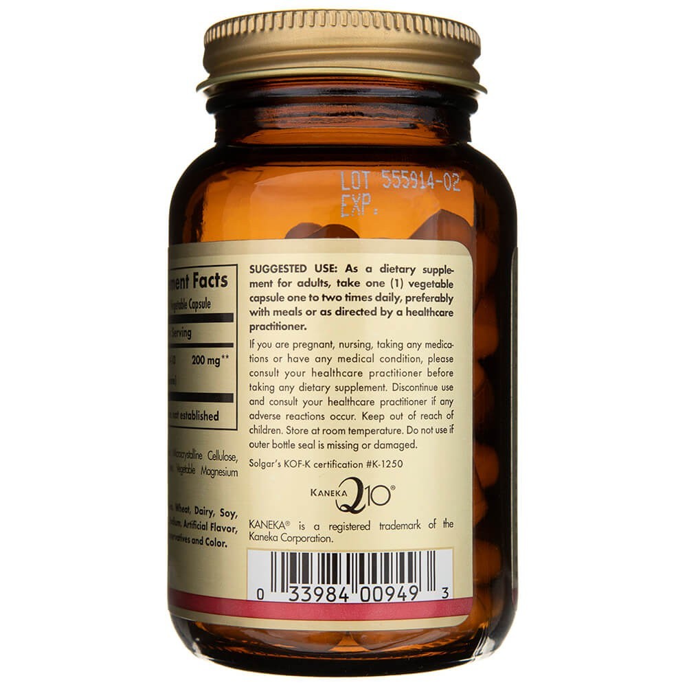 SOLGAR Vegāns CoQ-10 200 mg – 60 kapsulas