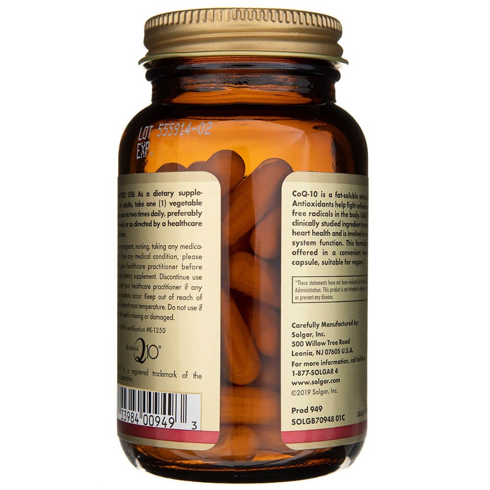 SOLGAR Vegāns CoQ-10 200 mg – 60 kapsulas