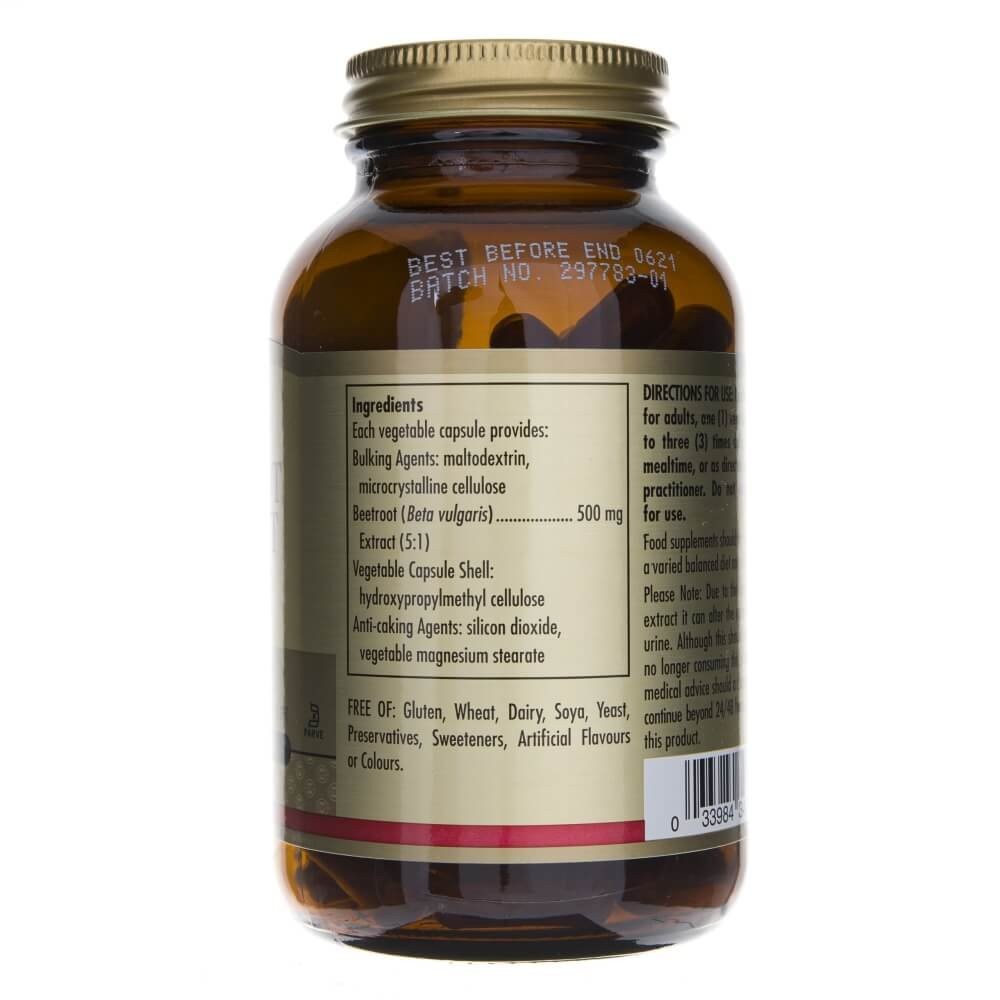SOLGAR biešu ekstrakts 500 mg – 90 kapsulas