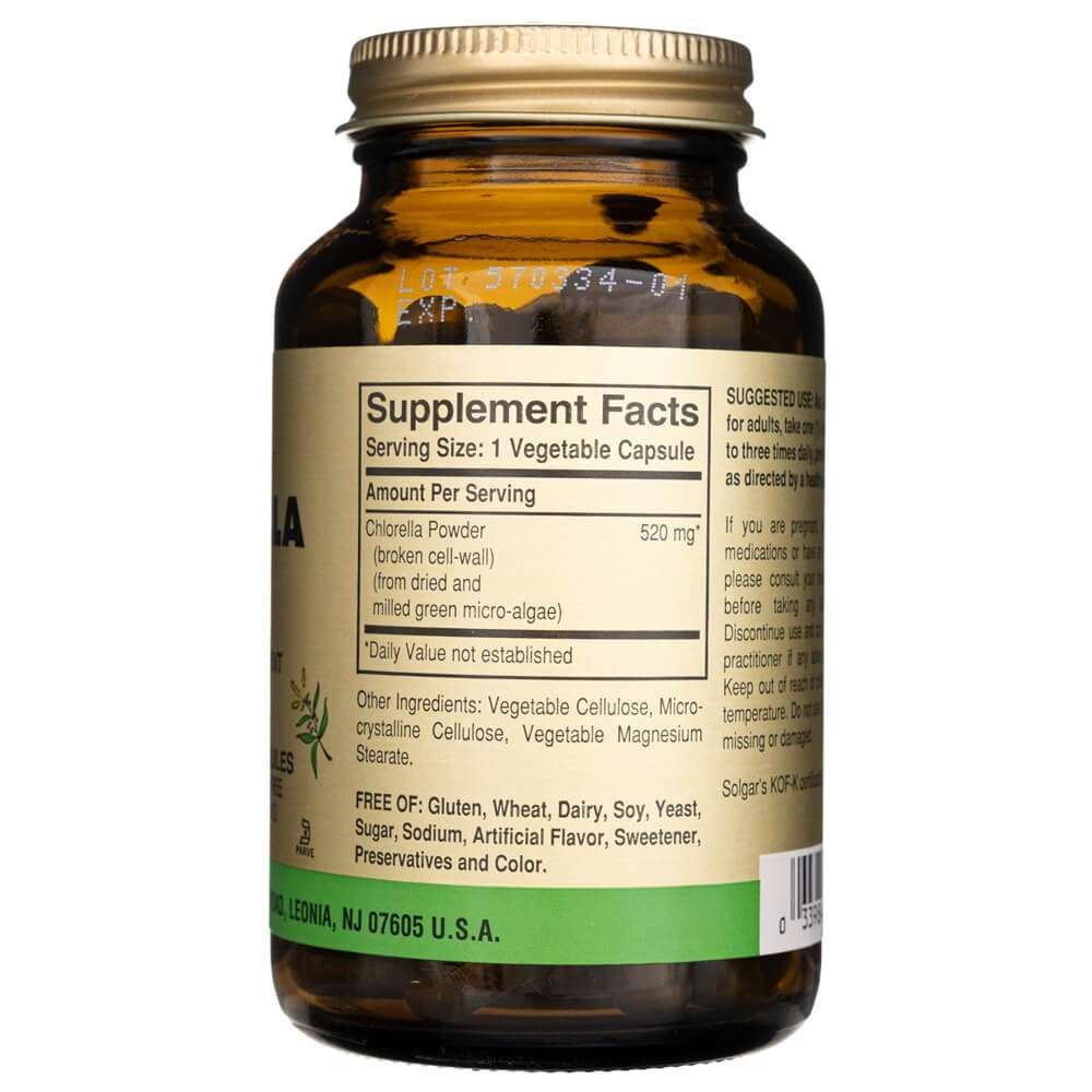 SOLGAR hlorella 520 mg – 100 kapsulas