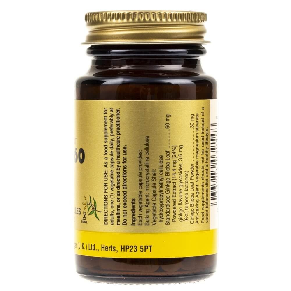 SOLGAR Ginkgo Biloba - 60 kapsulas