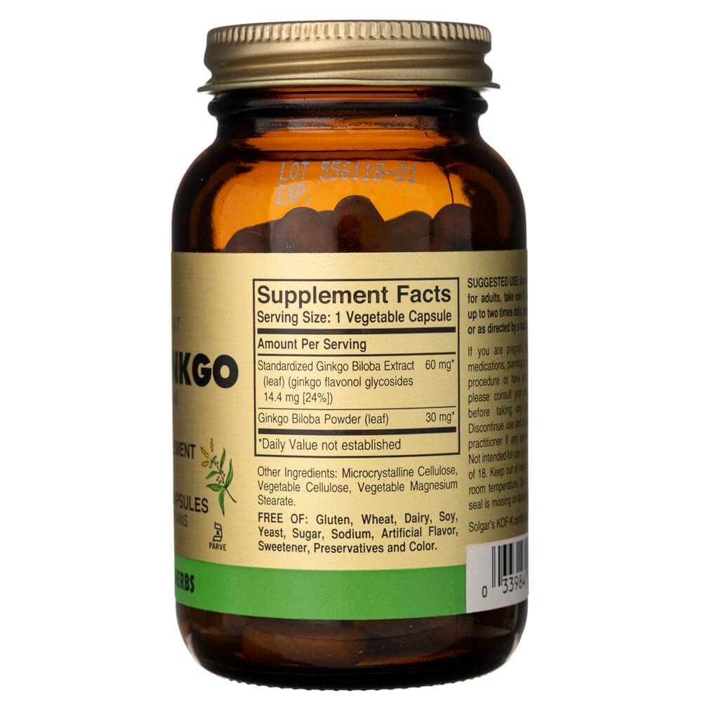 SOLGAR Super Ginkgo – 120 kapsulas
