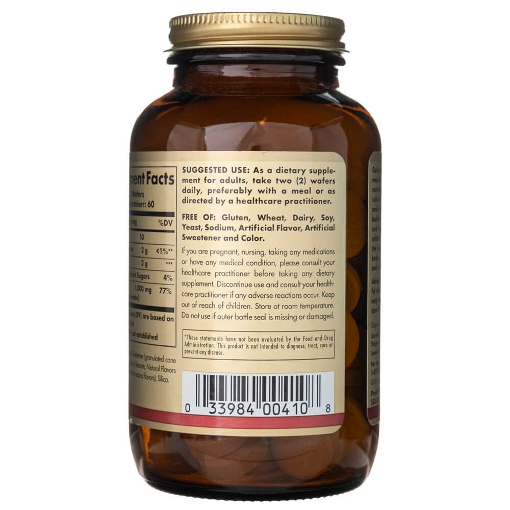 SOLGAR kalcijs 500 mg – 120 košļājamās tabletes