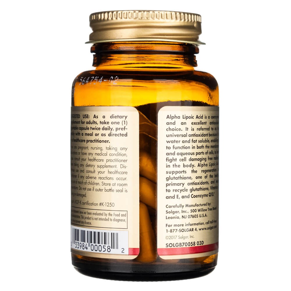 SOLGAR alfa liposkābe 200 mg – 50 kapsulas