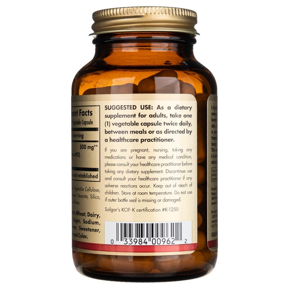 SOLGAR L-cisteīns 500 mg – 90 kapsulas